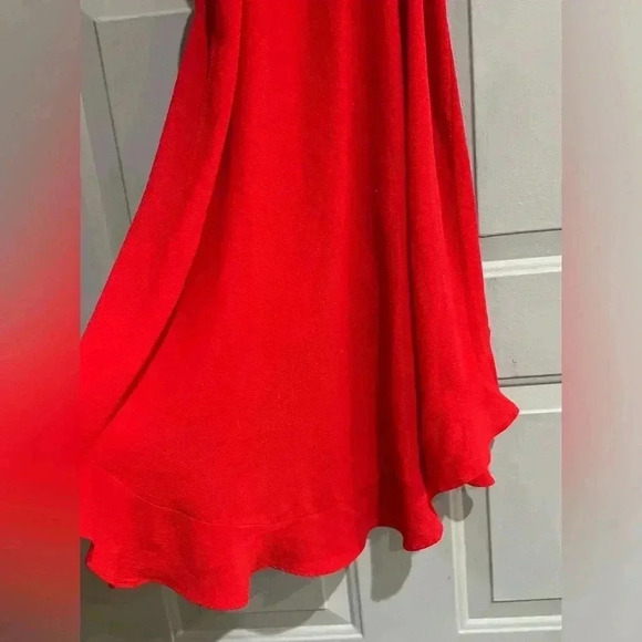 H&M DIVIDED RED RUFFLE DRESS WOMEN'S SIZE 2 - Picture 8 of 9